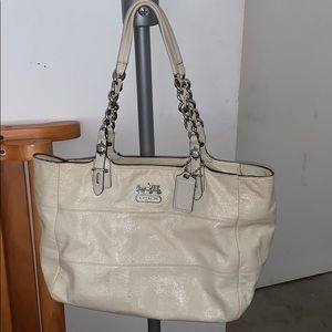 Coach cream/white Purse